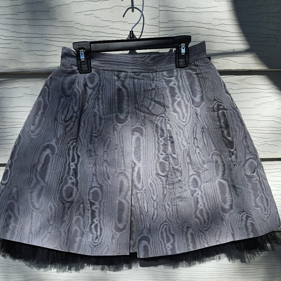MARC JACOBS Designer Mini Tulle Skirt Groovy Swirl Silver Black XXS NWT - Picture 7 of 12